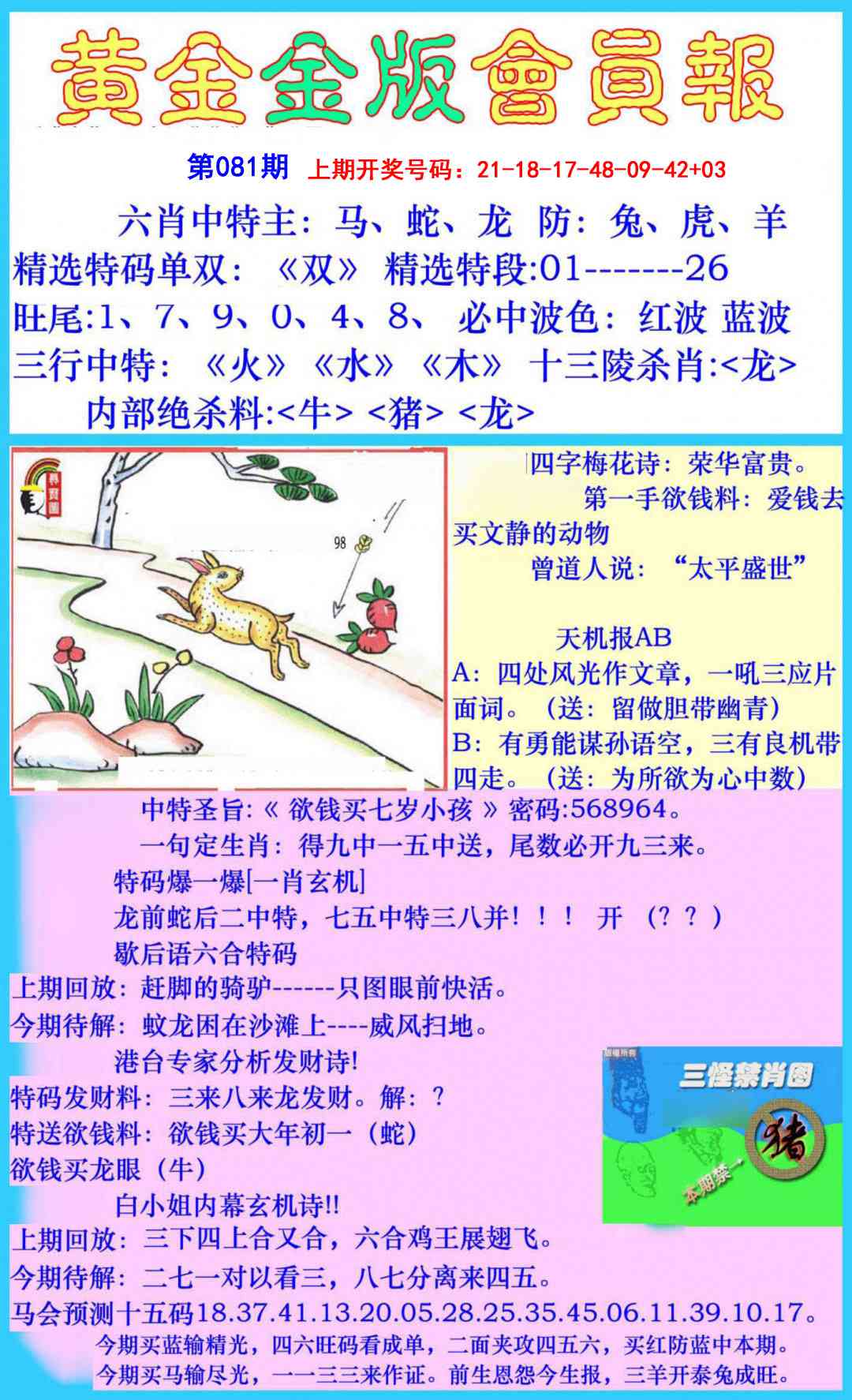 081期黄金金版会员报[图]